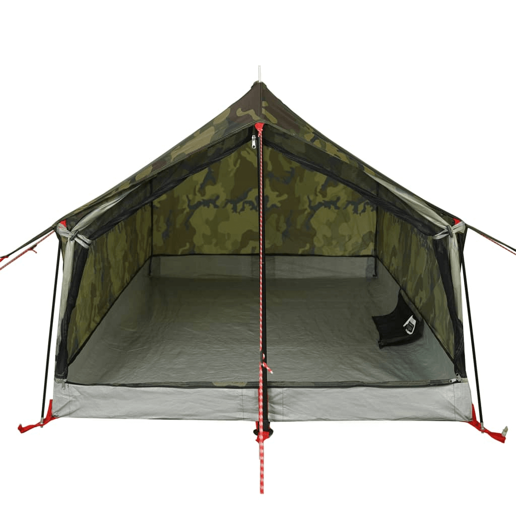 2-Person Camouflage Camping Tent - Waterproof & Portable, Discover the vidaXL 2-Person Camping Tent with a durable camouflage design, waterproof 185T polyester, perfect for all-weather outdoor adventures.