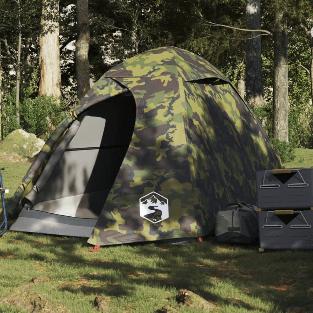 2-Person Waterproof Camping Tent - Camouflage, Discover the 2-Person Camping Tent Dome with its waterproof and lightweight design. Perfect for blending into nature while providing comfort and durability.