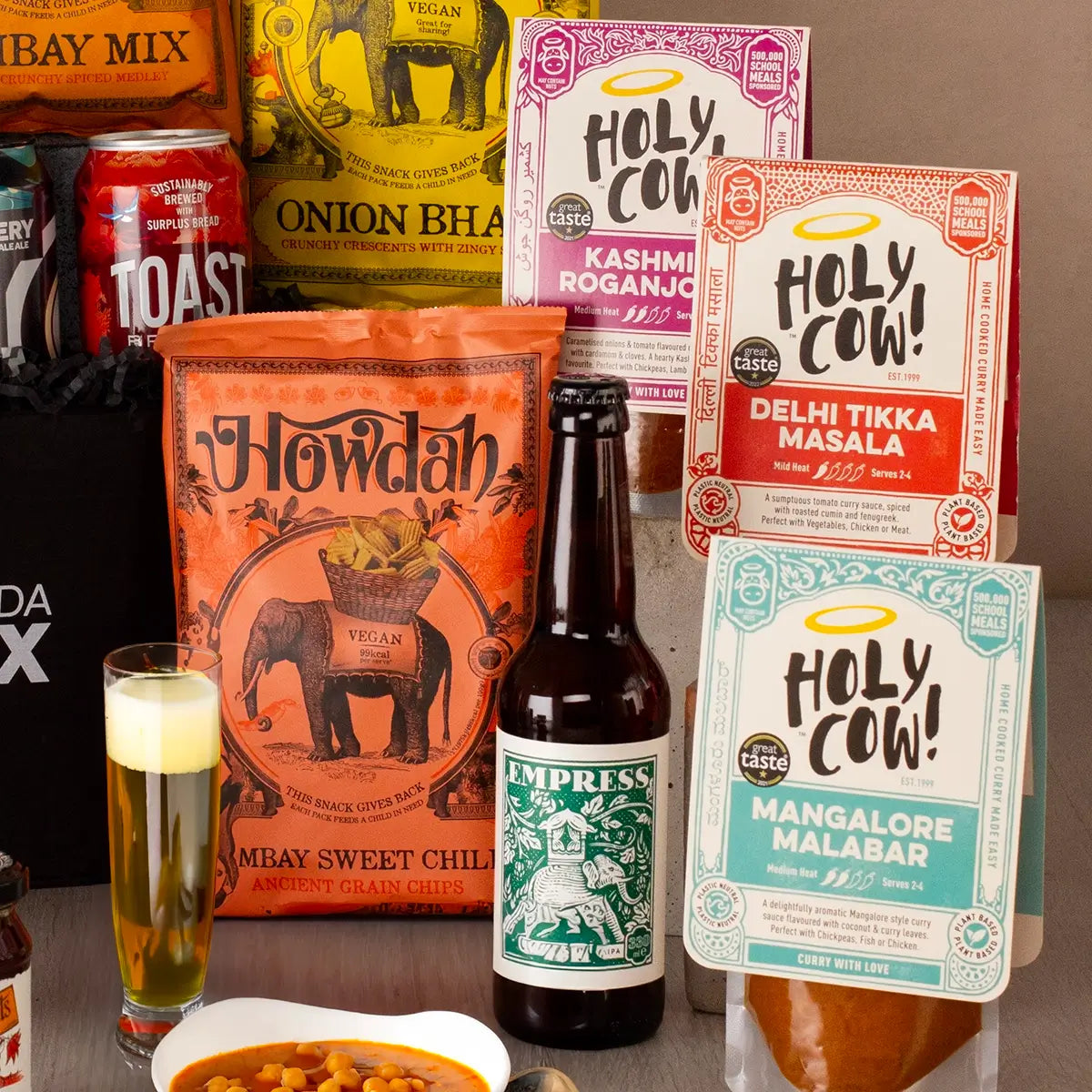 Luxury Pine Box Beer and Curry Night Gift - Ultimate Curry and Beer Pairing Experience