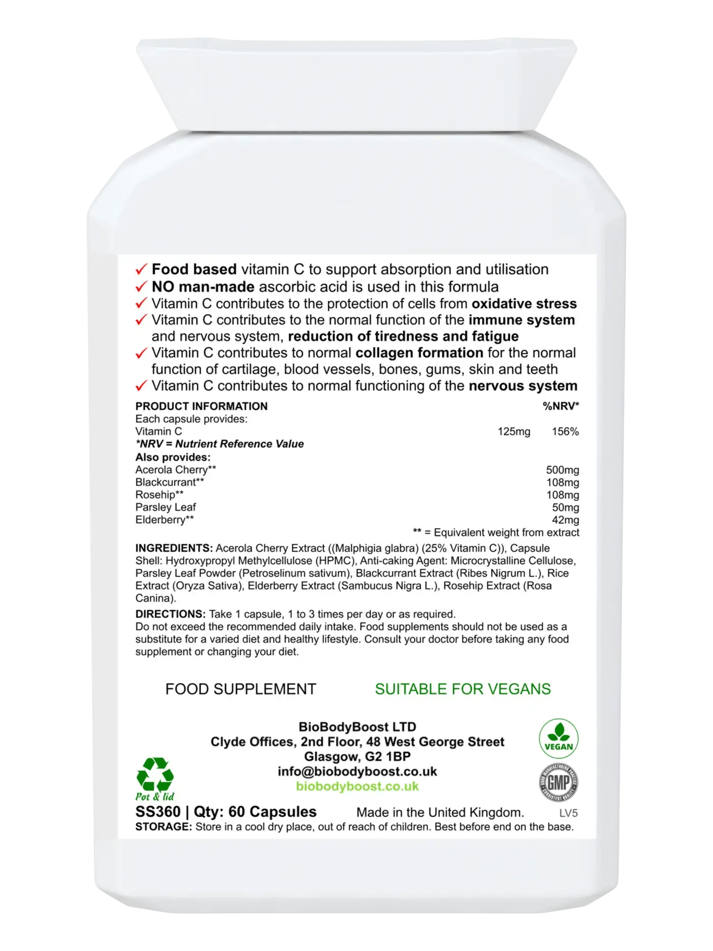 Bio-C Non-Acidic Vitamin C Supplement | Gentle, Highly Bioavailable & Natural Antioxidant Boost