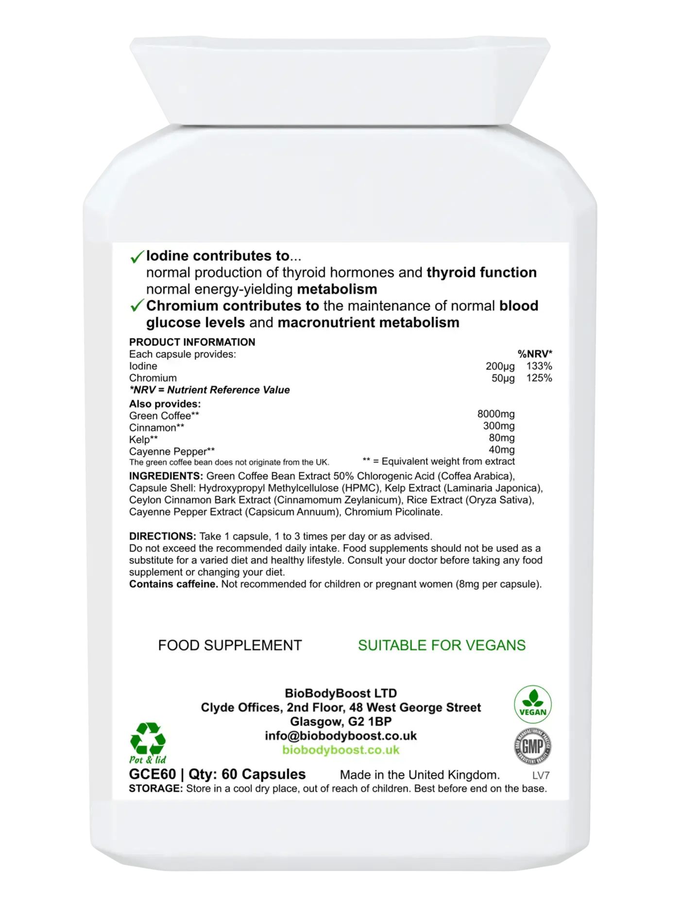 CGA Slender - Green Coffee 8000 | High-Strength Natural Weight Management Supplement with Chlorogenic Acid