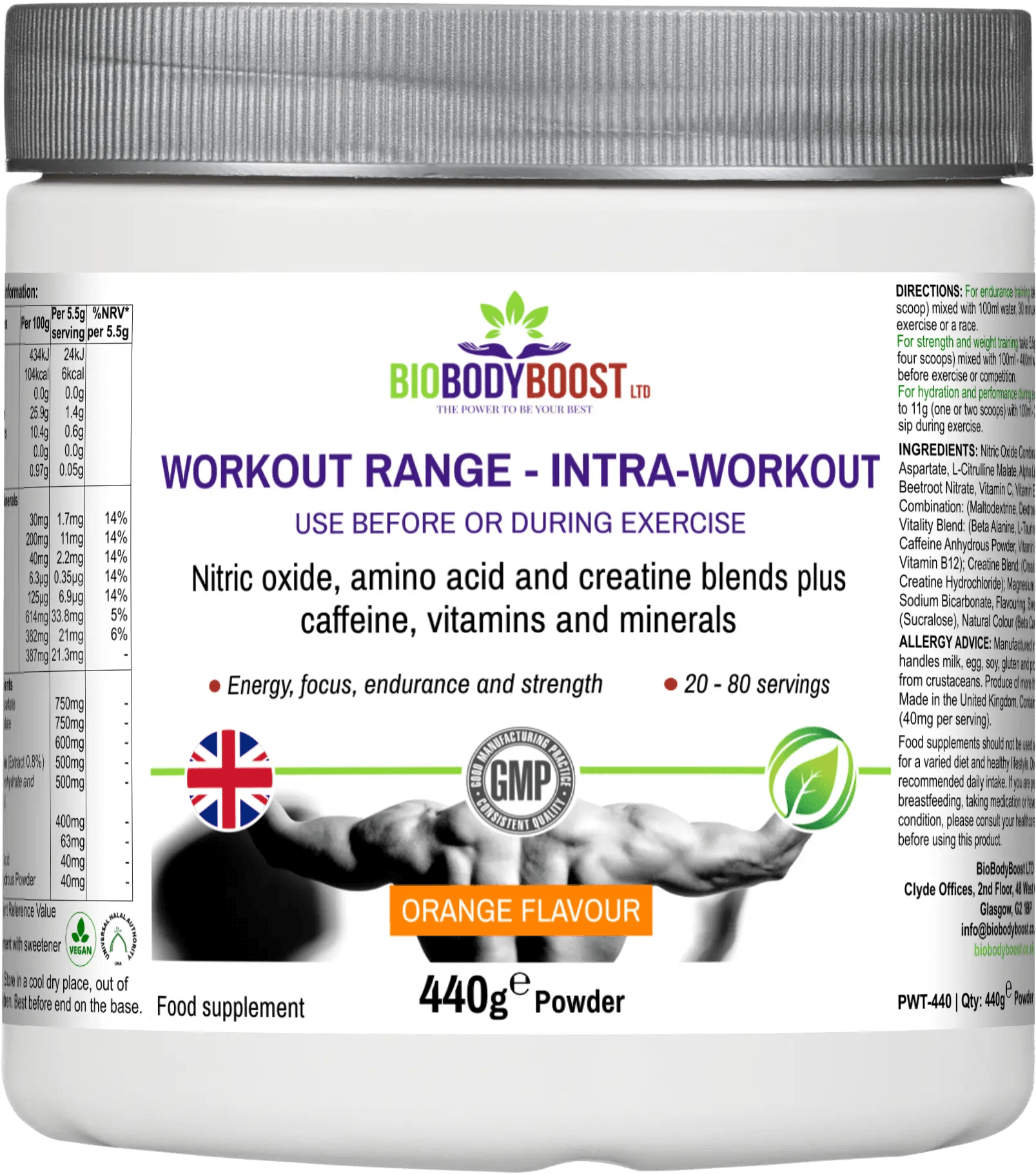 Workout Range - Intra-Workout: Amino Acids & Creatine Blend | Pre-Workout Formula for Peak Performance & Endurance