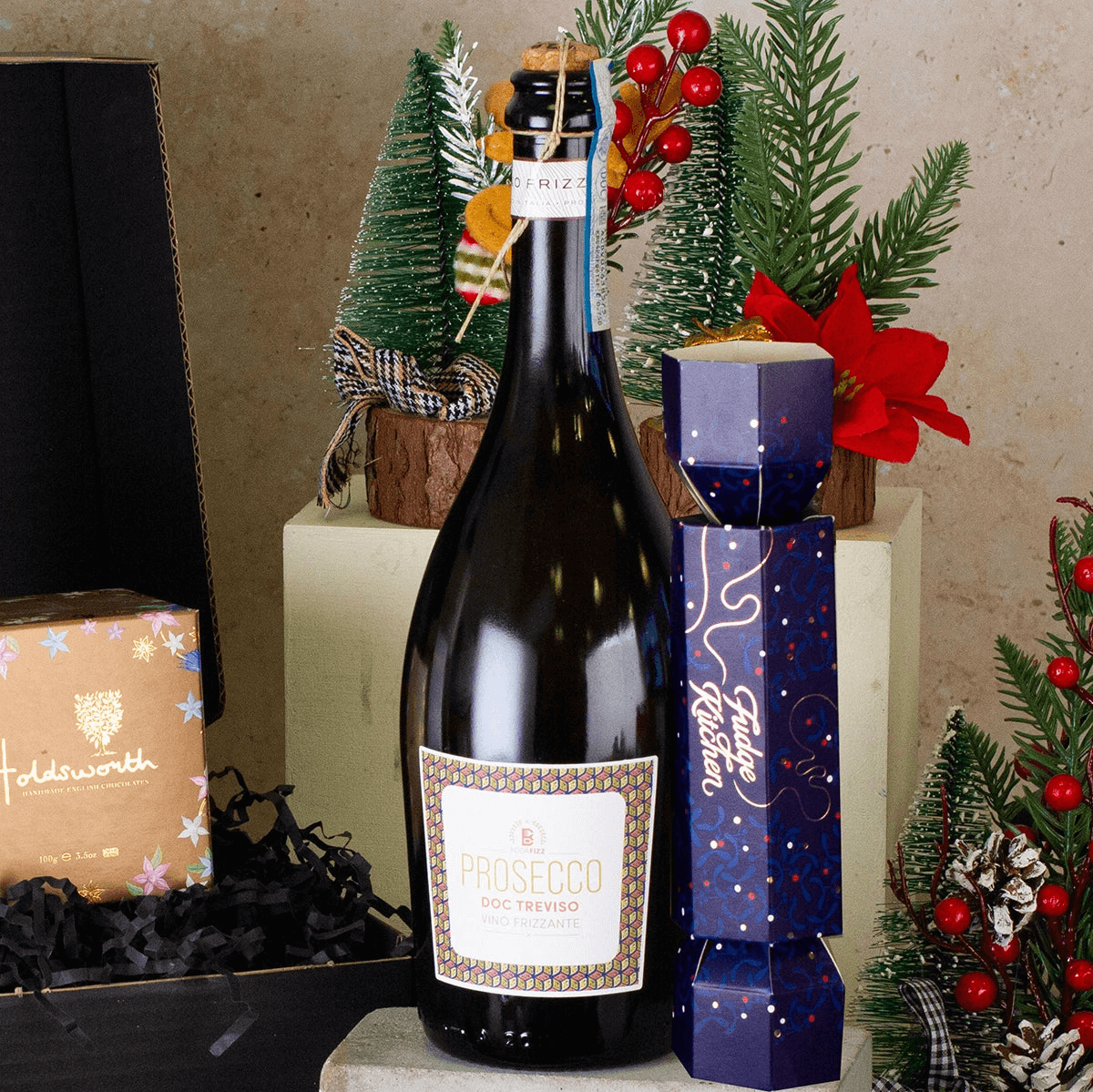 Festive Prosecco & Sweets Gift Box, Indulge this holiday season with our Prosecco and Sweet Treats Gift Box - perfect for gifting or self-treats! Enjoy premium festive delights.