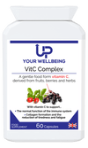 VitC Complex - Natural Vitamin C Supplement, Vegan Capsules, Boost immunity, collagen, and energy with VitC Complex. Made from fruits & herbs like Acerola cherry and elderberry. 60 Vegan Capsules.