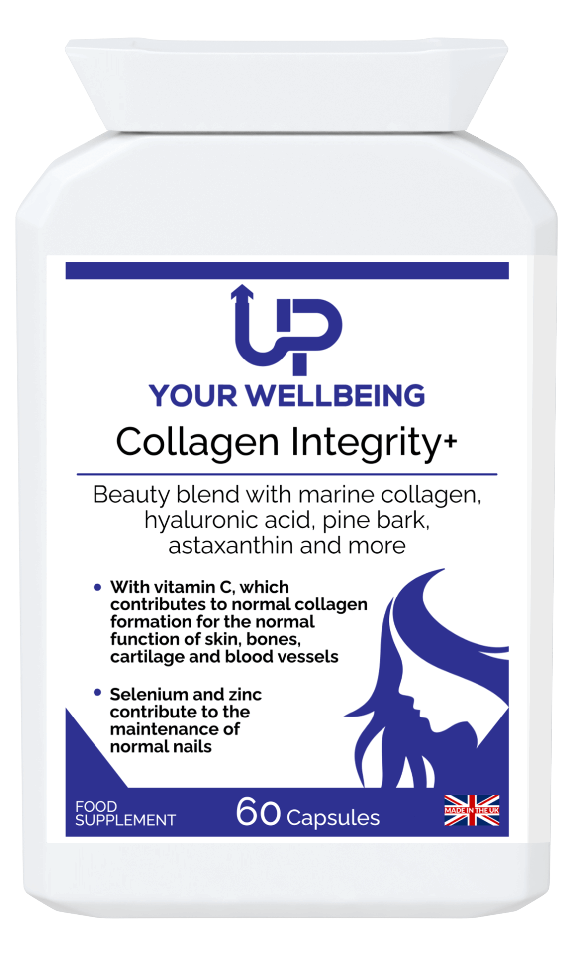 Collagen Integrity+ - Premium Marine Collagen Supplement, Enhance your beauty with Collagen Integrity+, a marine collagen supplement for radiant skin, lustrous hair, and strong nails.