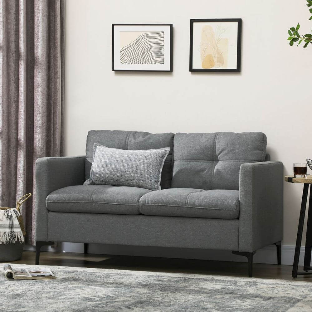 Cosy Modern Loveseat Sofa - Stylish 2 Seater, Discover style and comfort with a 2 seater loveseat, perfect for living room or bedroom bliss. Ideal for cosy evenings with friends.