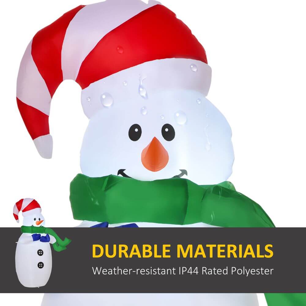 4ft LED Inflatable Snowman - Festive Christmas Decor, Brighten your holidays with this 4ft LED Snowman. Perfect for outdoor festive decor, durable, and easy to set up!