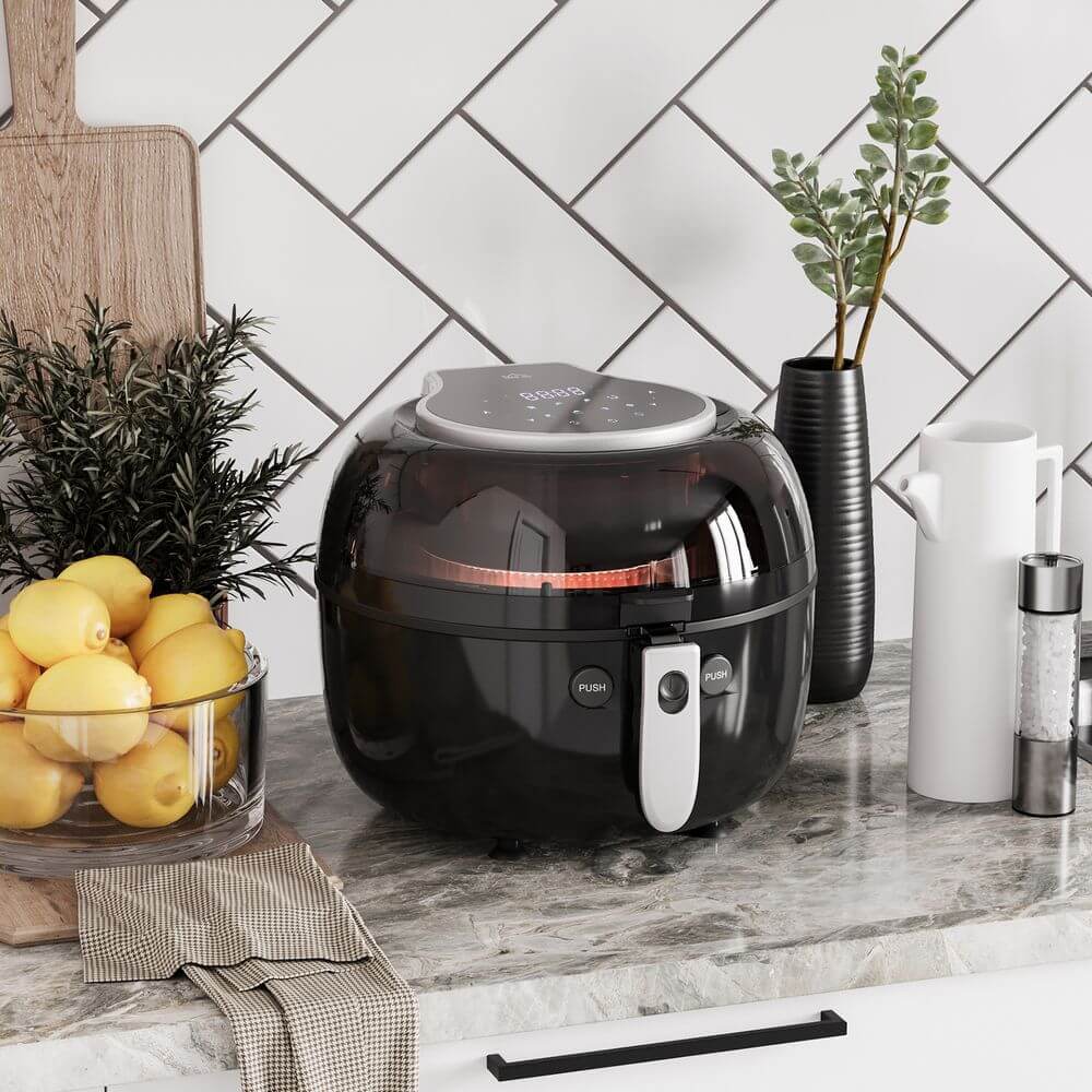 7L Digital Air Fryer: Healthy Cooking, 7 Presets, Enjoy healthier meals with 80% less oil using our 7L Digital Air Fryer. Features rapid air circulation and 7 cooking presets for versatile meal preparation.