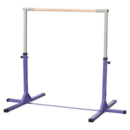 Adjustable Kids Gymnastics Bar for Home Fitness, Enhance your child's gymnastics skills with this adjustable bar, featuring 13 height levels from 95cm to 145cm for safe practice at home.