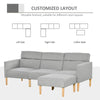 Versatile Upholstered Sofa Bed - Reversible Sectional, Discover the HOMCOM Upholstered Sofa Bed: a stylish, space-saving solution that converts into a bed. Perfect for small spaces and unexpected guests.