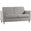 Light Grey Loveseat - Compact & Comfortable, Discover the HOMCOM Double Seat Loveseat with linen upholstery in light grey. Perfect for stylish comfort in any living space.