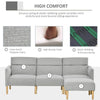 Versatile Upholstered Sofa Bed - Reversible Sectional, Discover the HOMCOM Upholstered Sofa Bed: a stylish, space-saving solution that converts into a bed. Perfect for small spaces and unexpected guests.