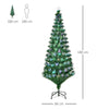 6FT LED Christmas Tree with Star Topper & Lights, Illuminate your home with the 6FT Multicoloured LED Christmas Tree featuring 230 fibre optic lights and a star topper. Perfect for a vibrant, festive display.