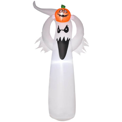 6FT LED Halloween Inflatable Ghost & Pumpkin, Elevate your Halloween with a 6ft inflatable ghost and pumpkin. Durable, water-resistant, and perfect for outdoor decor.