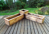 Elegant Corner Planter Set - British Handcrafted Design, Enhance your garden with the British-made, handcrafted Elegant Corner Planter Set, featuring drainage slats for optimal soil moisture.