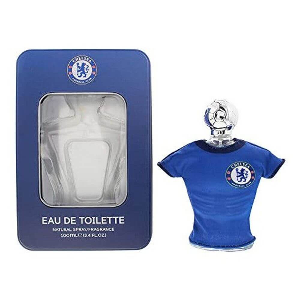 Champion's Fragrance: Epl Chelsea Eau De Toilette 100ml, Embrace victory with Epl Chelsea Eau De Toilette. Sporty scent in a unique Chelsea jersey bottle. Perfect for fans!