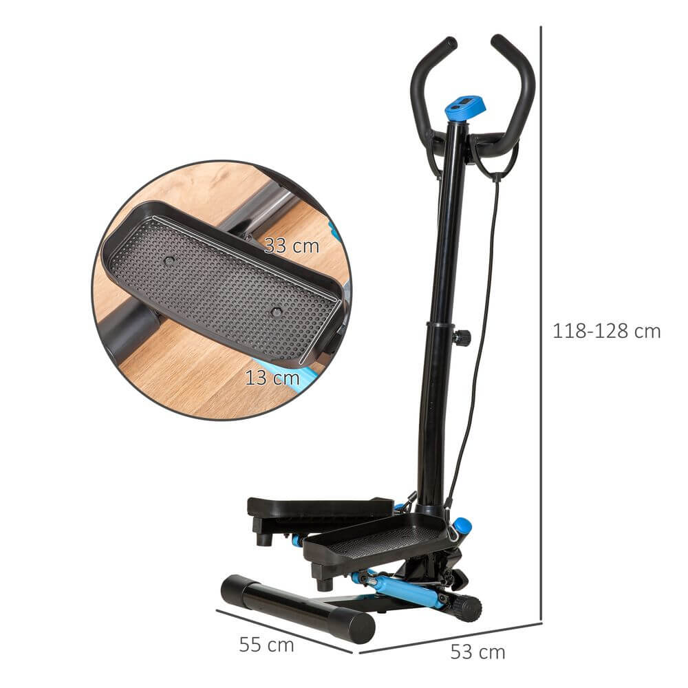 HOMCOM Adjustable Twist Stepper for Total Body Fitness, Transform your fitness routine at home with the HOMCOM Adjustable Twist Stepper, designed for effective glute and thigh toning.