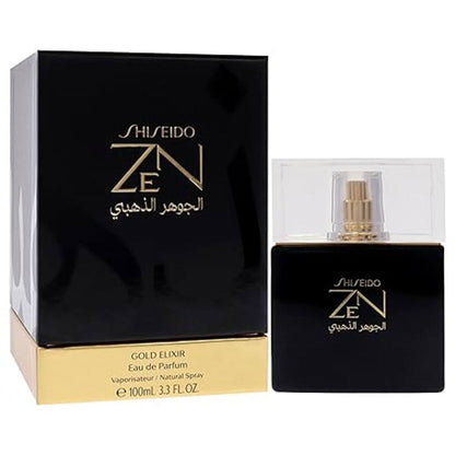 Shiseido Zen Gold Elixir Perfume 100ml, Discover opulence with Shiseido Zen Gold Elixir 100ml, a fragrance of elegance and sophistication. Indulge in luxury with every spray.