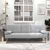 Stylish 3-Seater Sofa Bed with Storage Table, Discover the Scandi style 3-seater sofa bed with adjustable back and middle table for space-saving elegance and comfort.