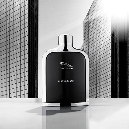 Jaguar Black Eau De Toilette 100ml – Bold Elegance, Experience the dynamism of Jaguar Black 100ml. A scent of zesty orange, green apples, & mandarin for men radiating confidence.