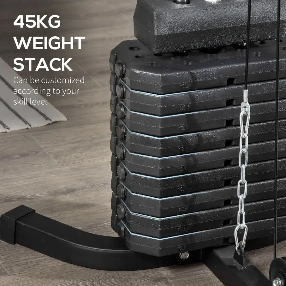 Versatile Home Gym System - 45kg Weight Stack, Achieve full body fitness with our multifunction home gym and 45kg weight stack for a comprehensive workout experience.