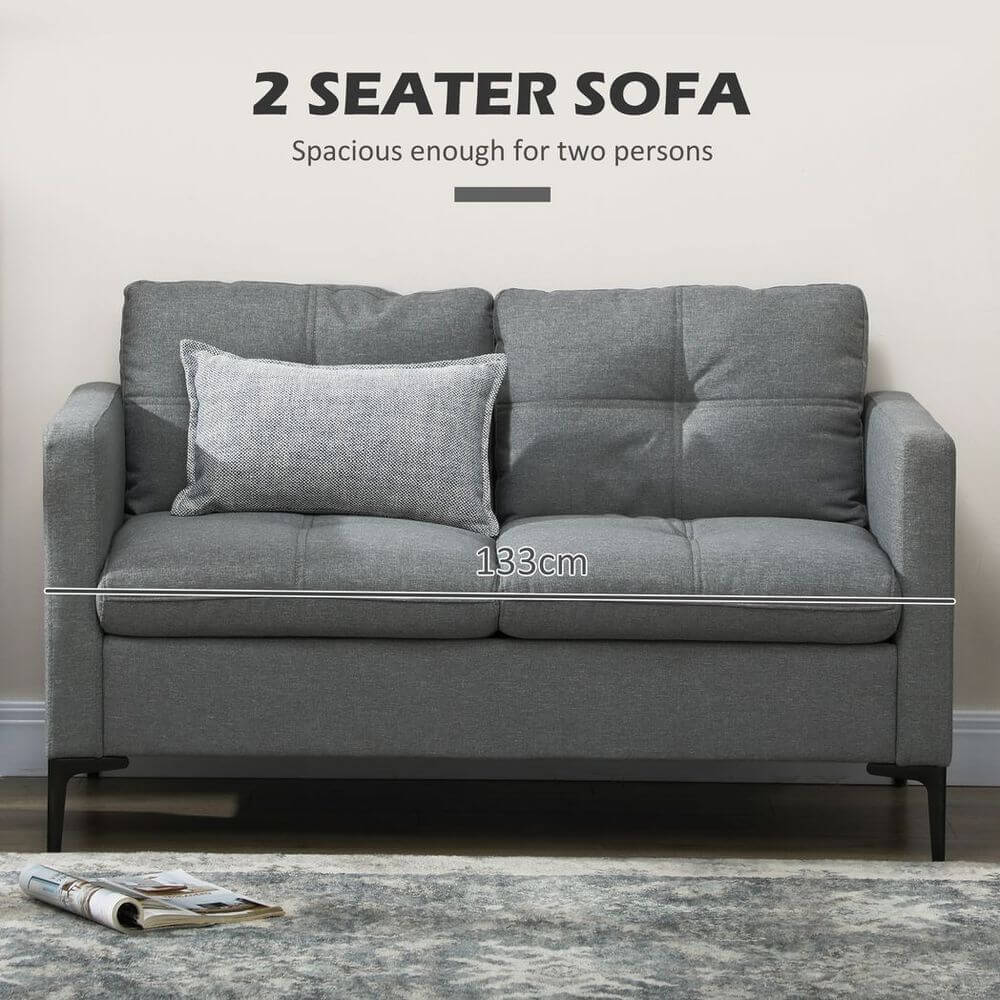 Cosy Modern Loveseat Sofa - Stylish 2 Seater, Discover style and comfort with a 2 seater loveseat, perfect for living room or bedroom bliss. Ideal for cosy evenings with friends.