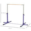 Adjustable Kids Gymnastics Bar for Home Fitness, Enhance your child's gymnastics skills with this adjustable bar, featuring 13 height levels from 95cm to 145cm for safe practice at home.