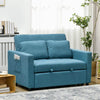 Versatile 2-Seater Sofa Bed - Blue, Discover the perfect space-saving solution with this 2-Seater Sofa Bed. Stylish by day, it converts to a comfy bed at night. Includes cushions and pockets.