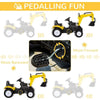 Kids Pedal Digger Toy - Realistic & Sturdy Fun, Ignite your child's imagination with our pedal-powered digger toy featuring a functional horn, movable bucket, and flexible arms. Perfect for endless fun!