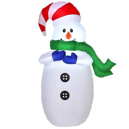 4ft LED Inflatable Snowman - Festive Christmas Decor, Brighten your holidays with this 4ft LED Snowman. Perfect for outdoor festive decor, durable, and easy to set up!