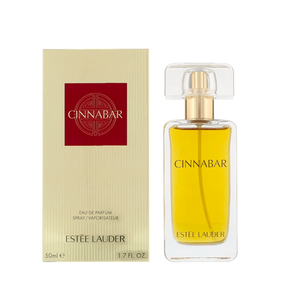 Estee Lauder Cinnabar Eau de Parfum 50ml, Discover Estee Lauder Cinnabar 50ml, a rich, exotic fragrance with a warm, spicy composition—perfect for a touch of timeless allure.