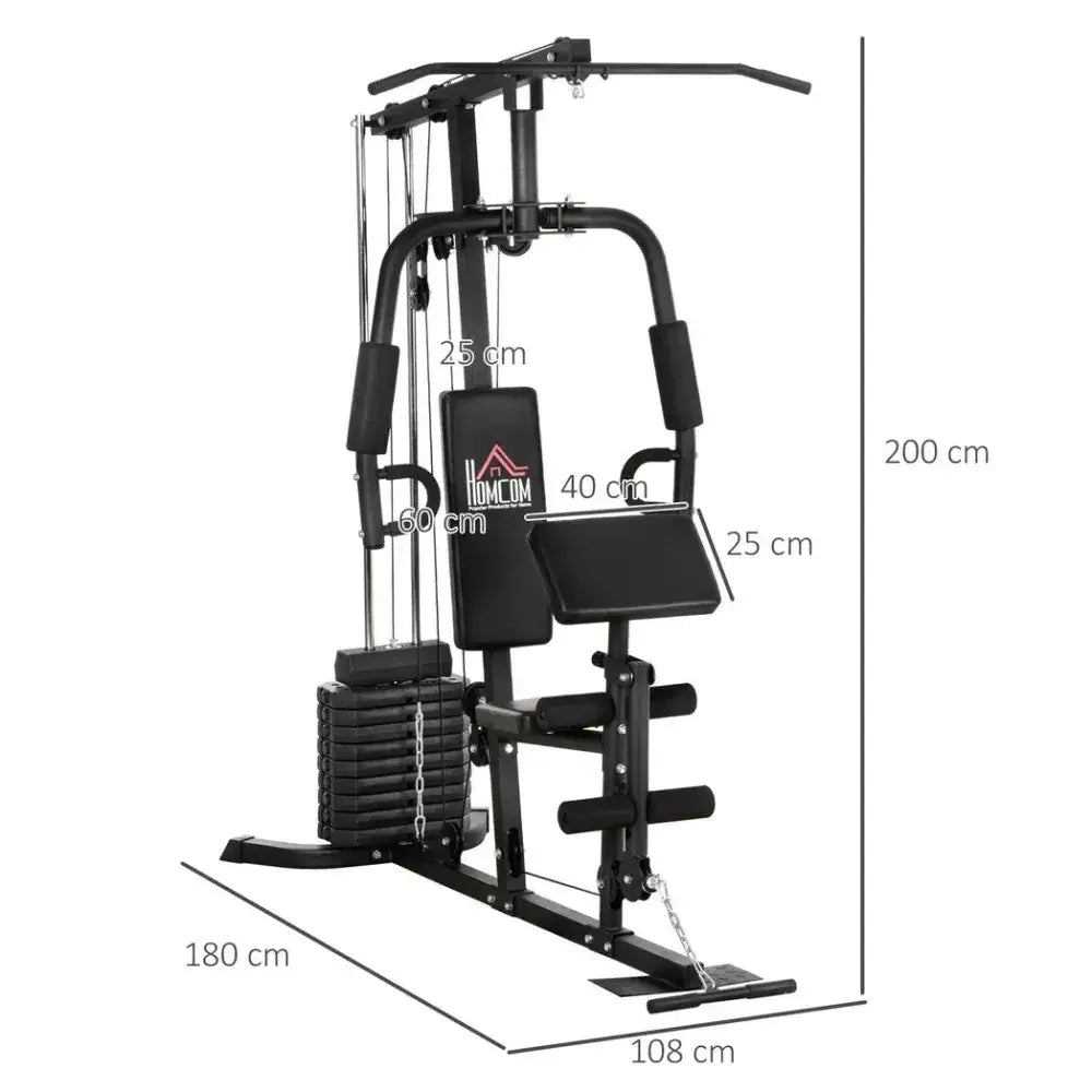 Versatile Home Gym System - 45kg Weight Stack, Achieve full body fitness with our multifunction home gym and 45kg weight stack for a comprehensive workout experience.