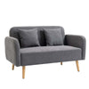 Grey Chenille Loveseat Sofa - Stylish Comfort, Enhance your home with a chic 2-seat loveseat sofa featuring grey chenille fabric and rubberwood legs for ultimate comfort and style.