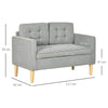 Compact Grey Loveseat with Storage, Stylish grey loveseat with storage, ideal for small spaces. Enhance your living room décor while maximizing organization with this modern 2-seater.