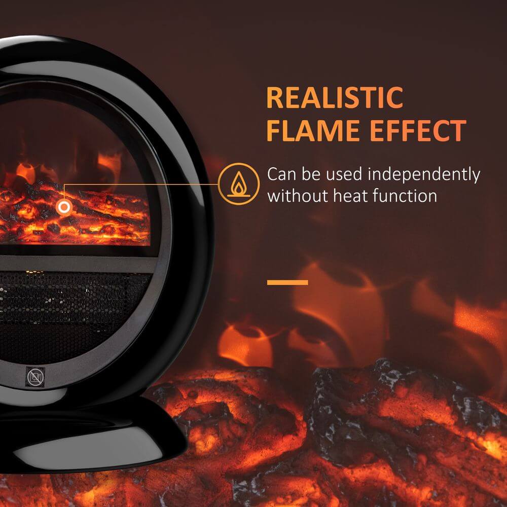 Chic 1500W Electric Fireplace Heater | HOMCOM, Stay warm this winter with the HOMCOM 1500W electric fireplace, featuring a rotatable head and overheat protection for safe, cozy comfort.