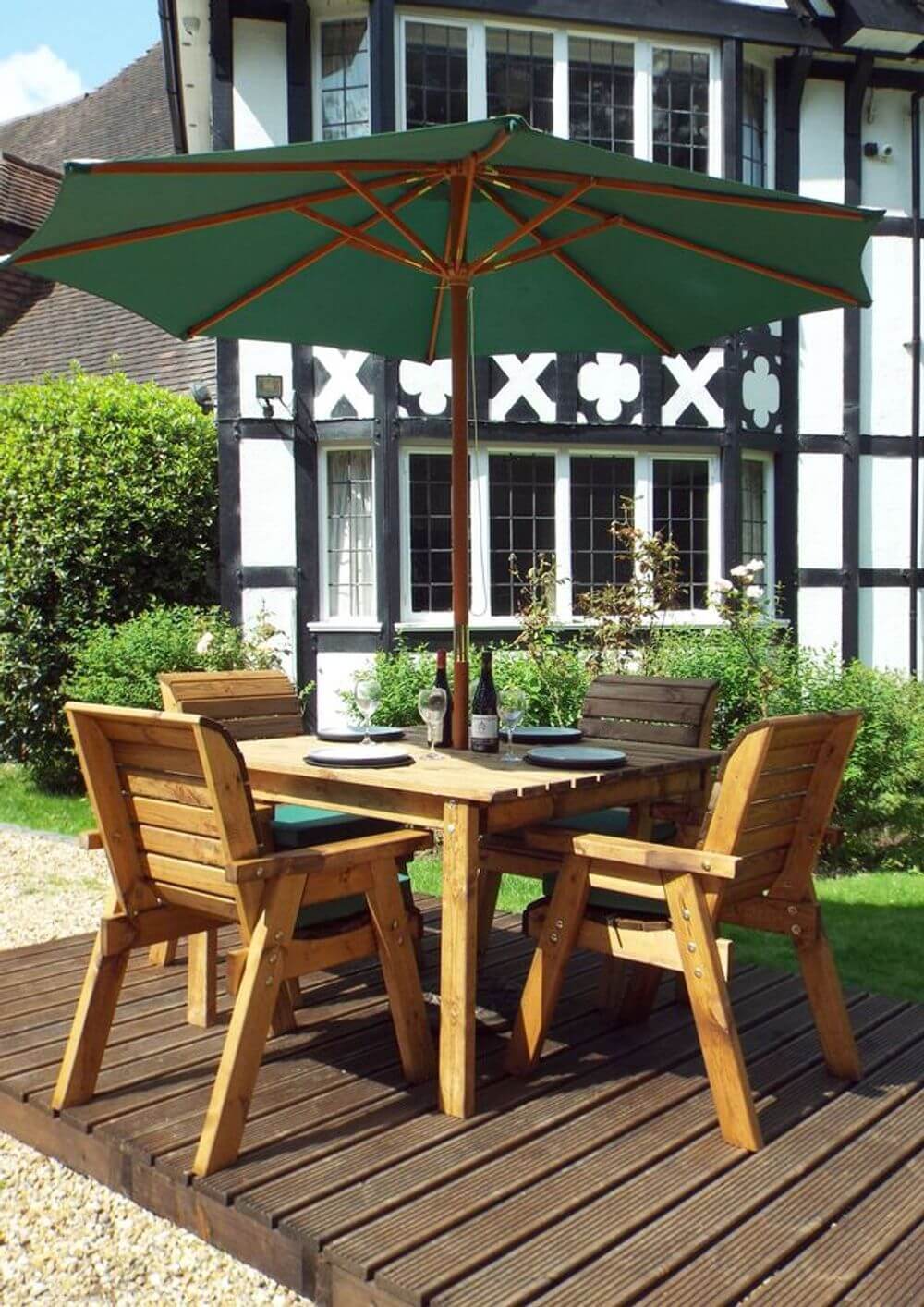 Charles Taylor 4-Seater Square Table Set, Discover British elegance with the Charles Taylor 4-Seater Table Set, handcrafted and sustainable, perfect for outdoor dining.