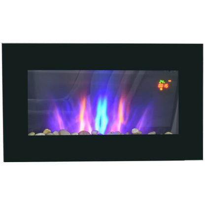 Stylish Cozy Glow 1000W Wall Electric Fireplace, Enhance your home with the elegant Cozy Glow 1000W Wall-Mounted Electric Fireplace. Stay warm with its stylish design and safe heat options.