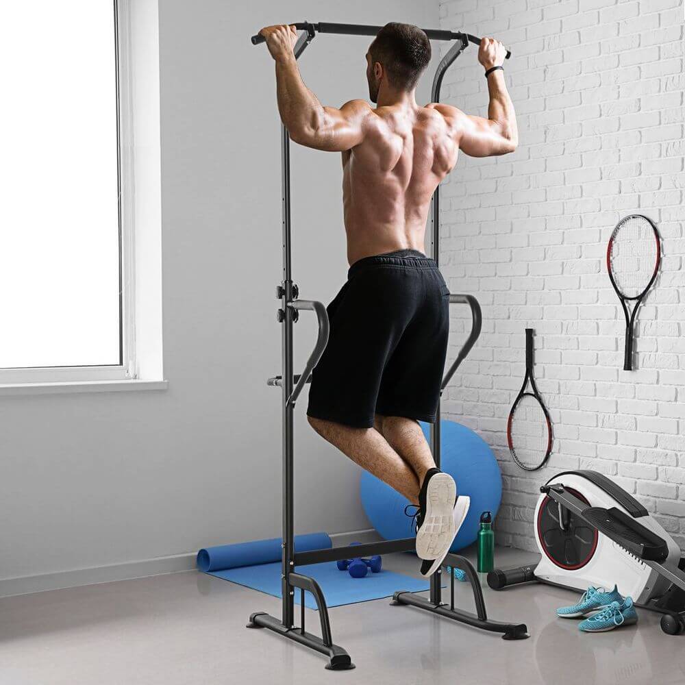 Home Gym Power Tower: Dip, Pull-Up & Push-Up Station, Transform your home gym with our versatile Power Tower for dips, pull-ups, and push-ups. Ideal for all fitness levels!