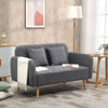 Grey Chenille Loveseat Sofa - Stylish Comfort, Enhance your home with a chic 2-seat loveseat sofa featuring grey chenille fabric and rubberwood legs for ultimate comfort and style.