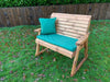 Charles Taylor Two-Seater Rocker Bench, British Craft, Discover the Charles Taylor Two-Seater Rocker Bench, crafted in Britain with FSC certified wood, blending traditional design with eco-friendly materials.