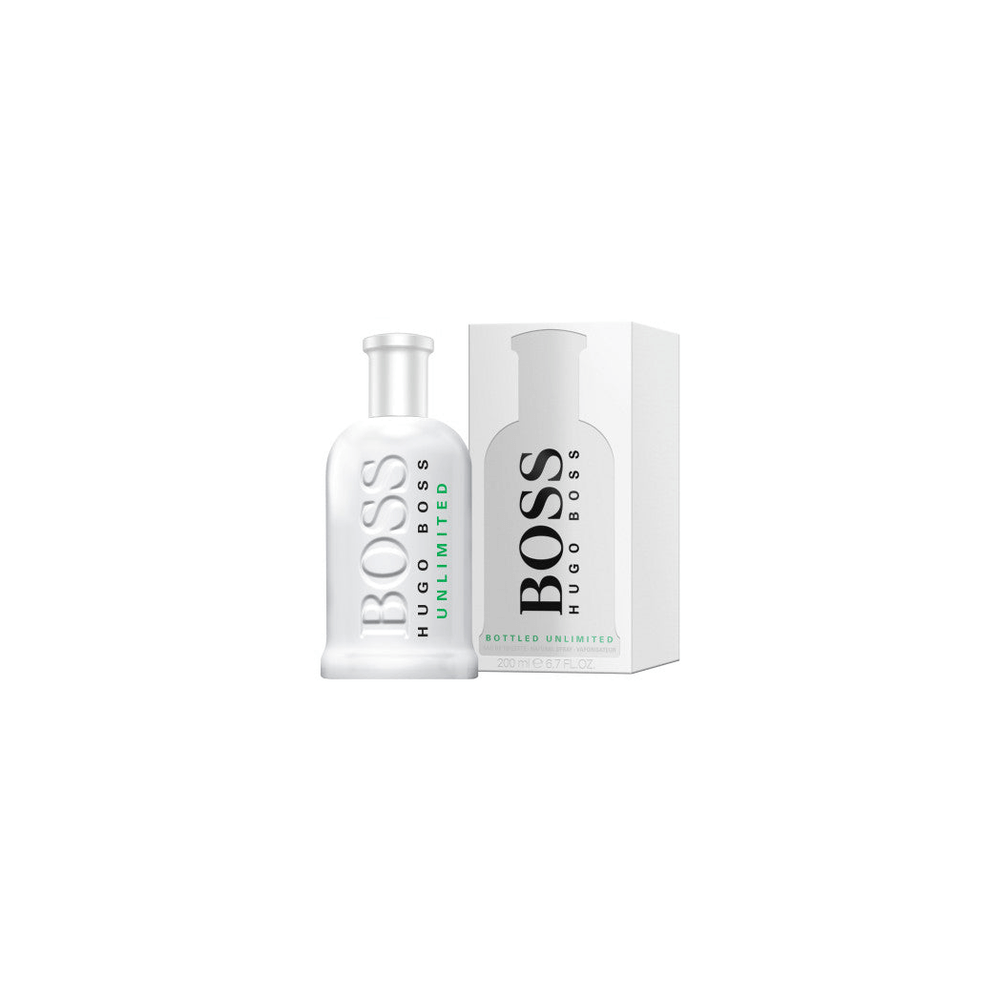 Boss Bottled Unlimited EDT 200ml by Hugo Boss, Experience the invigorating scent of Boss Bottled Unlimited by Hugo Boss, a 200ml Eau De Toilette for men with a refreshing mint burst.