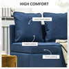 HOMCOM Folding Sofa Bed Chair - Blue, Discover ultimate comfort with the HOMCOM Folding Sofa Bed Chair in Blue. Perfect for any space, it seamlessly transforms from chair to bed. Ideal for guests!