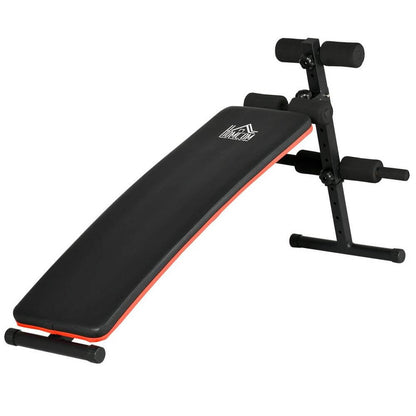 HOMCOM Adjustable Foldable Sit-Up Bench for Home Gym, Achieve your fitness goals at home with the HOMCOM Sit-Up Bench, designed for effective core training and easy storage.