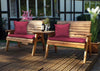 Luxurious Twin Bench Set - Comfort & Style, Discover the Charles Taylor Twin Bench Set, perfect for garden relaxation with ergonomic design and classic English style.