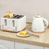 Chic Kettle & Toaster Set - Stylish & Functional, Upgrade your kitchen with a 1.7L rapid boil kettle and 4-slice toaster. Elegant design, ultimate functionality. Ideal for modern countertops.