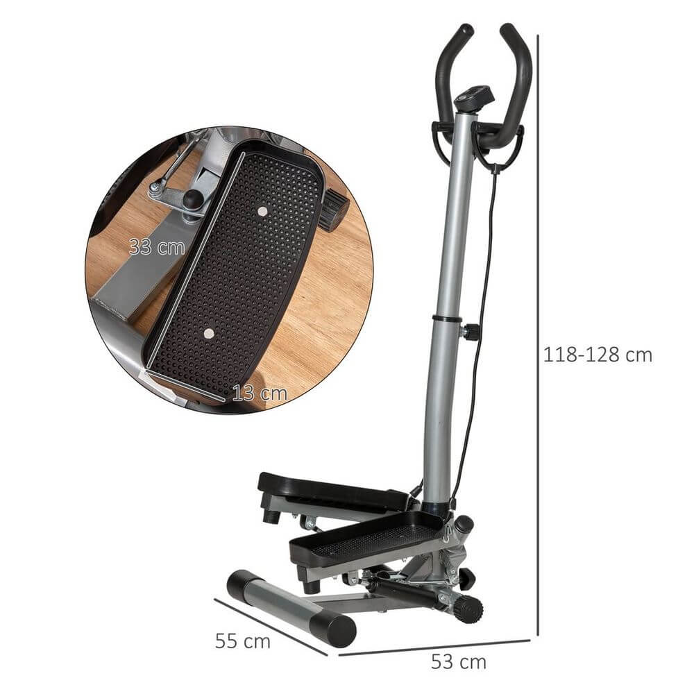 HOMCOM Adjustable Fitness Stepper for Home Workouts, Achieve your fitness goals at home with the HOMCOM Adjustable Stepper. Tone your glutes and thighs while enjoying a customizable workout!