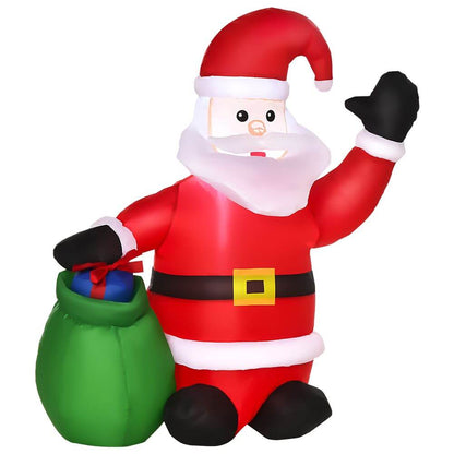 4ft LED Inflatable Santa Claus - Holiday Yard Decor, Bring holiday cheer with a 4ft LED Santa, perfect for creating a festive atmosphere indoors or outdoors.