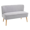 Grey Velvet Loveseat - Modern Comfort & Style, Discover the chic grey velvet loveseat, a compact sofa with padded comfort and sturdy wood legs. Perfect for stylish, modern spaces.