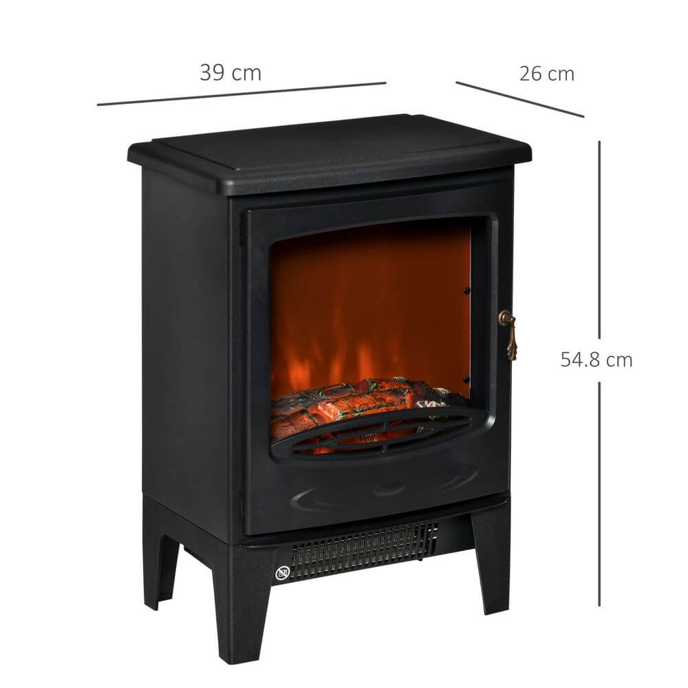 Stylish HOMCOM Electric Fireplace Heater, Cozy up with the HOMCOM Electric Fireplace Heater, featuring stunning flame effects and safe overheat protection for warm, stylish decor.